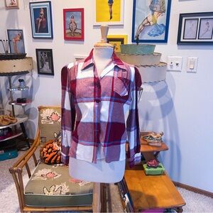 Retro Blouse | Plaid l 1940s Style | M L | UK 14 | Freddie’s Of Pinewood